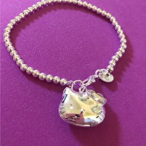 NWOT 925 Hello Kitty Silver Charm Bracelet